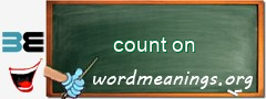 WordMeaning blackboard for count on